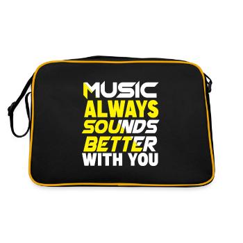 La musique sonne toujours mieux avec vous - Sac Retro - noir/or - Dos