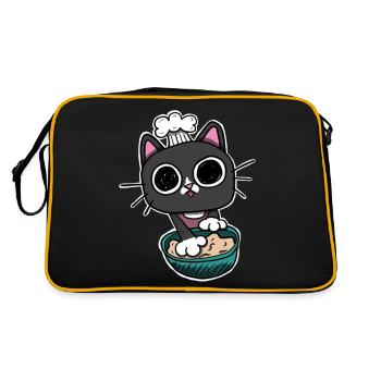 Kitty making Biscuits Cat Black - Retro Bag - black/gold - Back