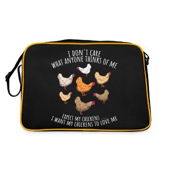 Drôle d’amateur de poulet Éleveur de poulet de volaille - Sac Retro - noir/or - Dos