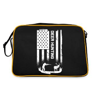 Chasse au cerf Chasse Chasse Drapeau américain 4 juillet - Sac Retro - noir/or - Dos