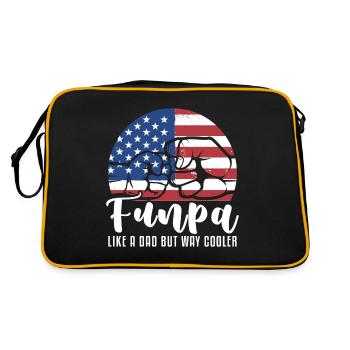 Funpa comme papa mais façon cool papa grand-père cadeau - Sac Retro - noir/or - Dos