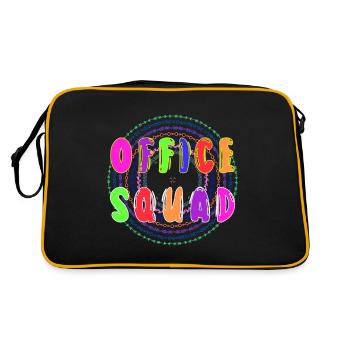 Office Squad Administrative Assistant Appreciation - Retro Bag - black/gold - Back