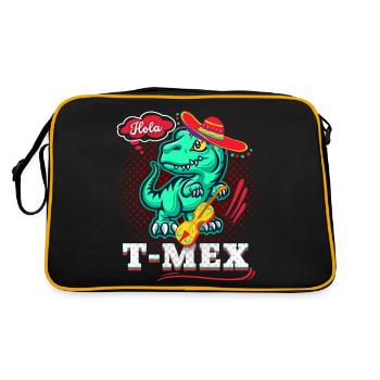 Dinosaure mexicain, Dia-de-los-Muertos, jeu de mots - Sac Retro - noir/or - Dos
