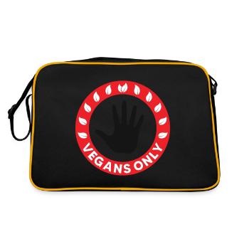 Végétaliens seulement - Sac Retro - noir/or - Dos