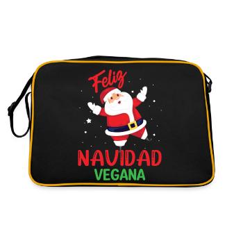 Feliz Navidad Vegana - Sac Retro - noir/or - Dos