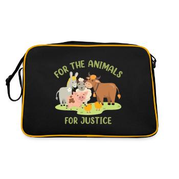 For The Animals, For Justice - Retro Bag - black/gold - Back