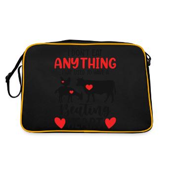 Je ne mange pas ce qui avait un cœur battant - Sac Retro - noir/or - Dos