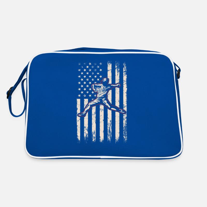 Lanceur Baseball Drapeau américain Lanceur USA 4e Sac Retro