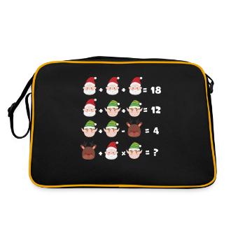 Christmas Order of Operations Xmas Math Teacher Ch - Retro Bag - black/gold - Back