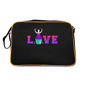 Cardio Drumming Love Gym Workout Fitness Class - Retro Bag - black/gold - Back