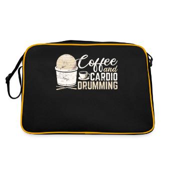 Coffee Cardio Drumming Fitness Class Gym Workout E - Retro Bag - black/gold - Back