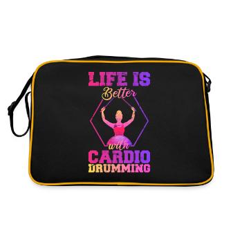 Life is Better With Cardio Drumming Fitness Class - Retro Bag - black/gold - Back