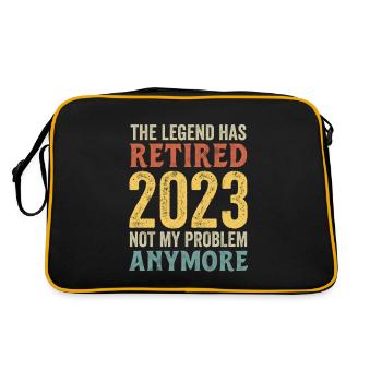 Funny Retirement The Legend Has Retired 2023 - Retro Bag - black/gold - Back