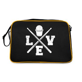 Cardio Drumming Love Fitness Class Gym Workout Exe - Retro Bag - black/gold - Back