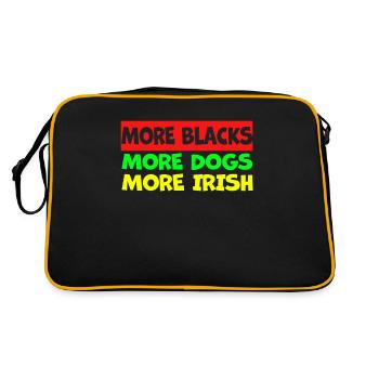 More Blacks More Irish More Dogs - Retro Bag - black/gold - Back