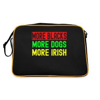 More Blacks More Irish More Dogs - Retro Bag - black/gold - Back