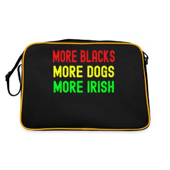 More Blacks More Irish More Dogs - Retro Bag - black/gold - Back
