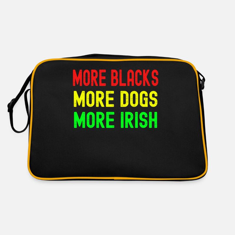 More Blacks More Irish More Dogs - Retro Bag - black/gold