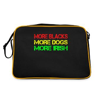 More Blacks More Irish More Dogs - Retro Bag - black/gold - Back
