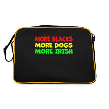 More Blacks More Irish More Dogs - Retro Bag - black/gold - Back