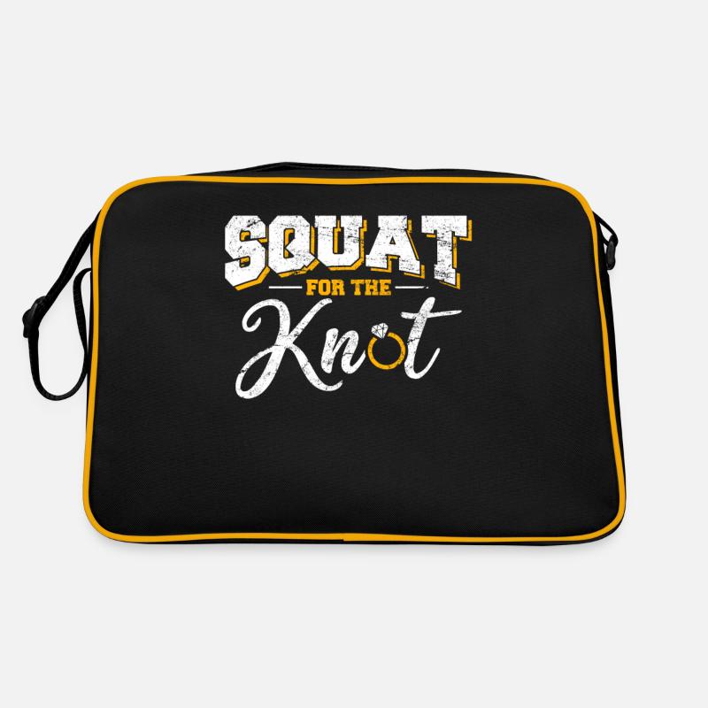Workout Squat Bride Wedding Prep Cool Fitness Love Retro Bag