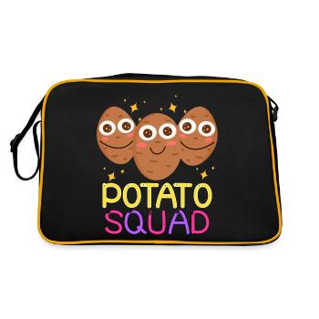 Potato Squad Cool Vegetarian Potatoes Team - Retro Bag - black/gold - Back
