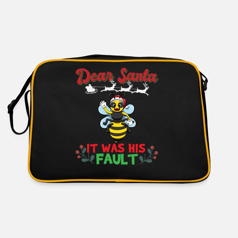 Dear Santa It Was His Fault Siblings Matching Xmas Retro Tasche