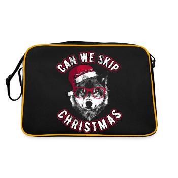 Peut-on sauter Noël - Grumpy Christmas Wolf - Sac Retro - noir/or - Dos