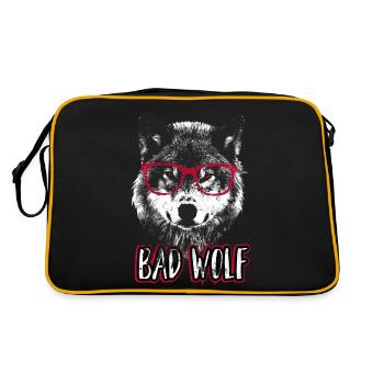 Bad wolf - Grumpy Christmas Wolf - Retro Bag - black/gold - Back