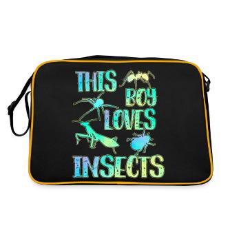 Ce garçon aime les insectes - Sac Retro - noir/or - Dos