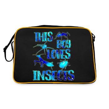 Ce garçon aime les insectes - Sac Retro - noir/or - Dos