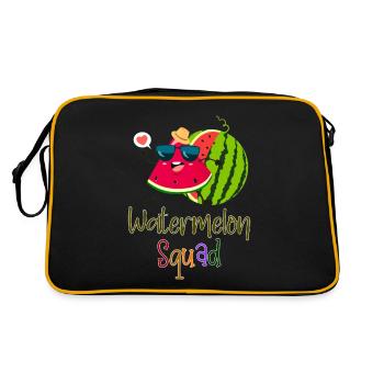 Watermelon Squad Slice Melon Summer Vacation Fruit - Retro Bag - black/gold - Back