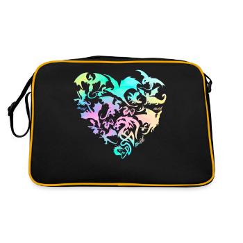 Cœur de dragon - Sac Retro - noir/or - Dos