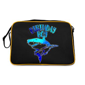 Birthday Boy - Shark Theme - Retro Bag - black/gold - Back