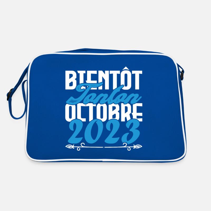Annonce grossesse. bientôt Tonton Octobre 2023. Sac Retro