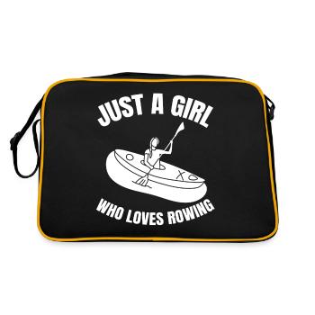 Rower funny rower saying rowing club rowing - Retro Bag - black/gold - Back