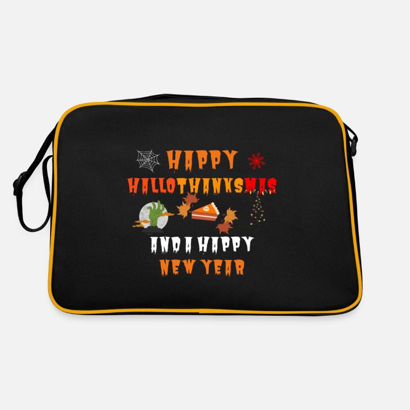 Joyeux Hallothanksmas et bonne année Sac Retro