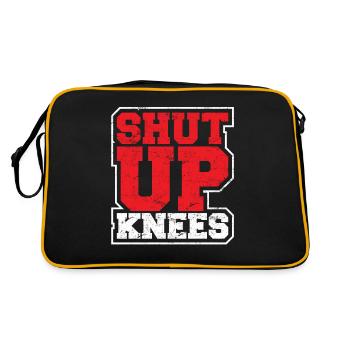 Funny Shut Up Knees Gym Workout Running Training L - Retro Bag - black/gold - Back