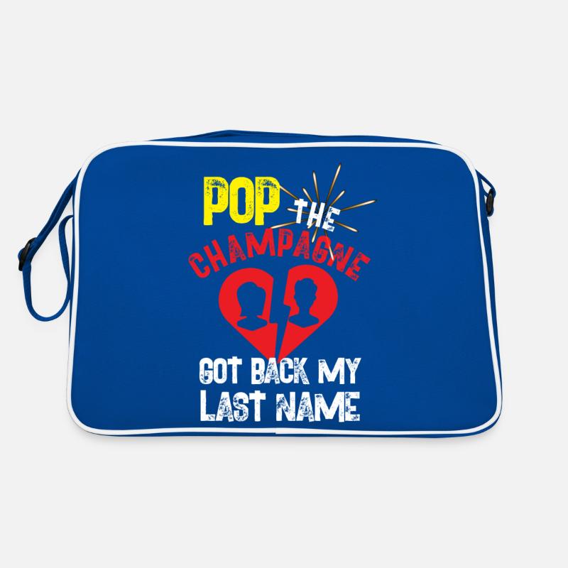 pop the got back my last name Design Retro Tasche