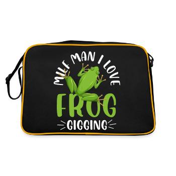 homme J’adore grenouille gigging Design pour une grenouille - Sac Retro - noir/or - Dos