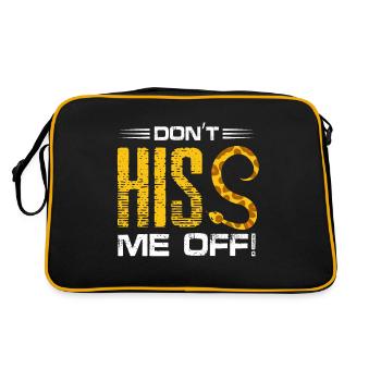 ne me siffle pas Design pour un amoureux des serpents - Sac Retro - noir/or - Dos