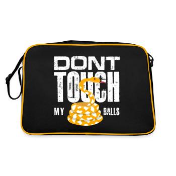 don't touch my balls Design for a animal jokes - Retro Bag - black/gold - Back
