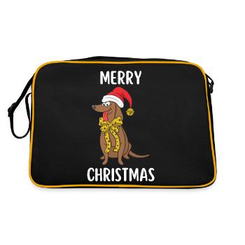 Joyeux Noël Drôle de Chemise de Noël - Sac Retro - noir/or - Dos