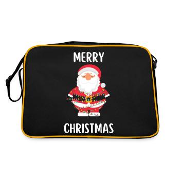 Joyeux Noël Drôle de Chemise de Noël - Sac Retro - noir/or - Dos