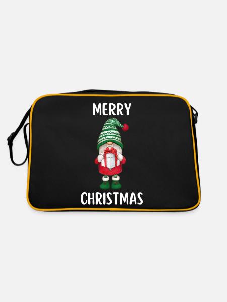 Joyeux Noël Drôle de Chemise de Noël - Sac Retro - noir/or - Dos