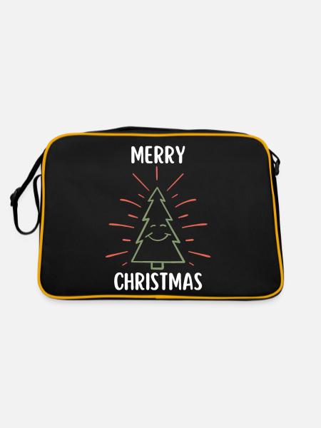 Joyeux Noël Drôle de Chemise de Noël - Sac Retro - noir/or - Dos