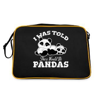 On a dit à l’amant mignon des pandas qu’il y aurait des pandas pa - Sac Retro - noir/or - Dos