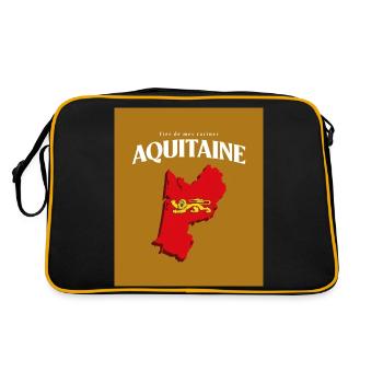 Fier de mes Racines Aquitaine Or - Sac Retro - noir/or - Dos
