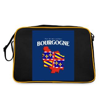 Fier de mes Racines Bourgogne Bleu - Sac Retro - noir/or - Dos
