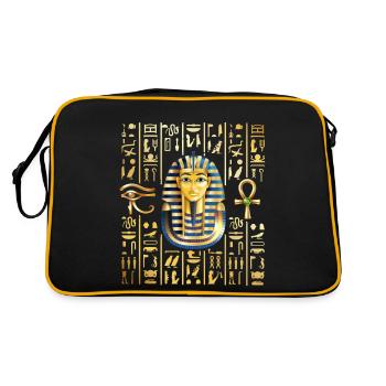 hiéroglyphes pharaon Conception pour un pharaon - Sac Retro - noir/or - Dos